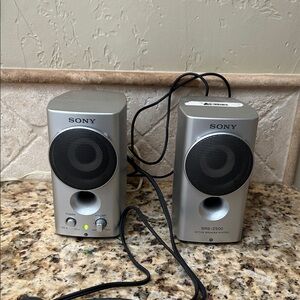 Sony Silver Portable Speakers